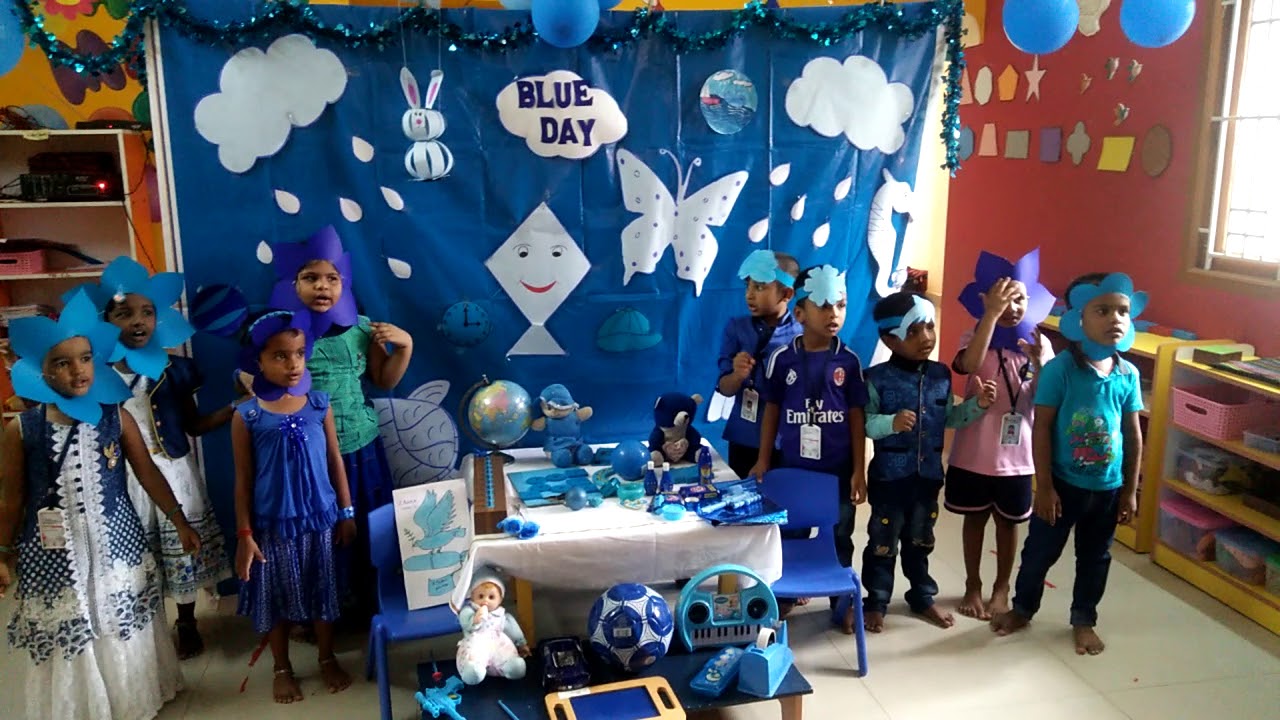Blue color day celebration