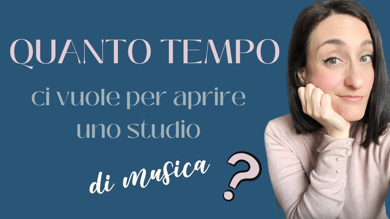 Quanto tempo ci vuole per aprire uno studio di musica?