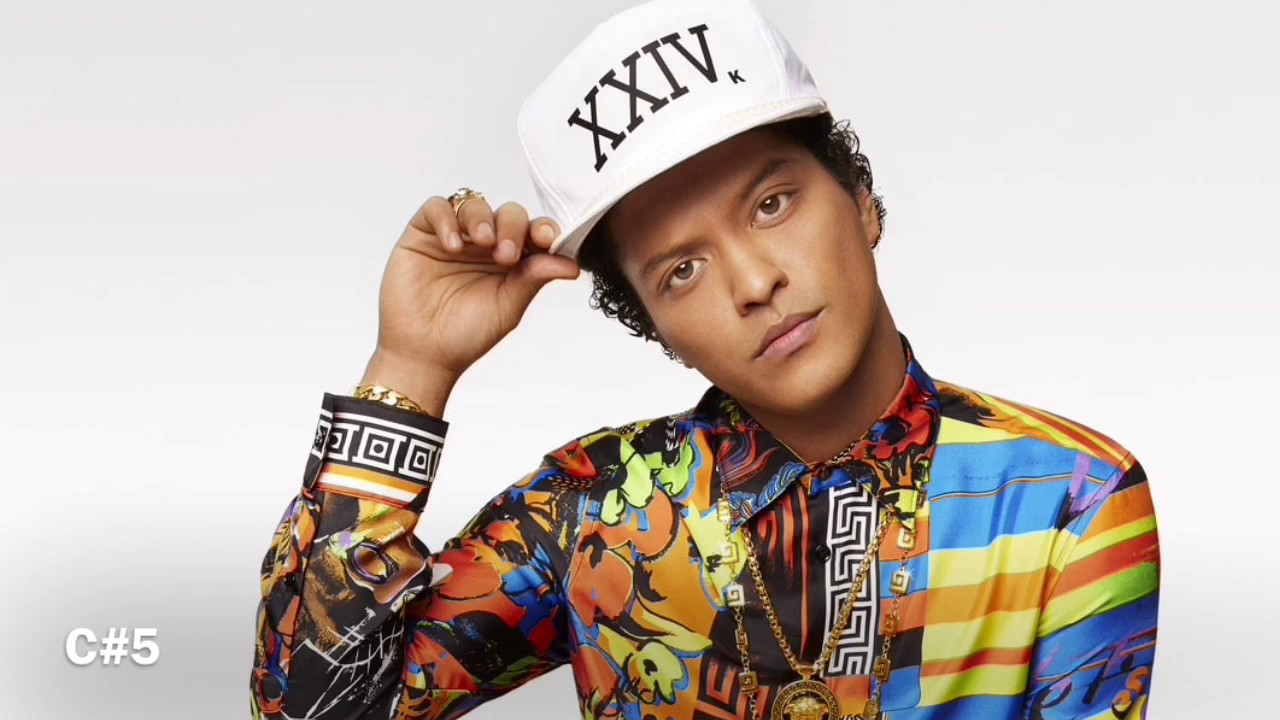 Bruno Mars - 24K Magic Vocal Range: Bb2 - E5 - F#5
