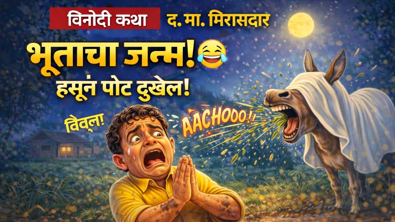 भुताचा जन्म | द. मा. मिरासदार | धम्माल विनोदी कथा शेवटपर्यंत नक्की ऐका! गणा-धोंडूची भन्नाट गोष्ट😄👻