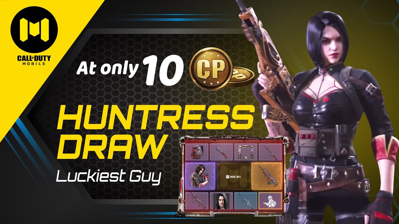 Luckiest Indian Gamer | COD Mobile Huntress Draw | Artery Skin at 10 CP only
