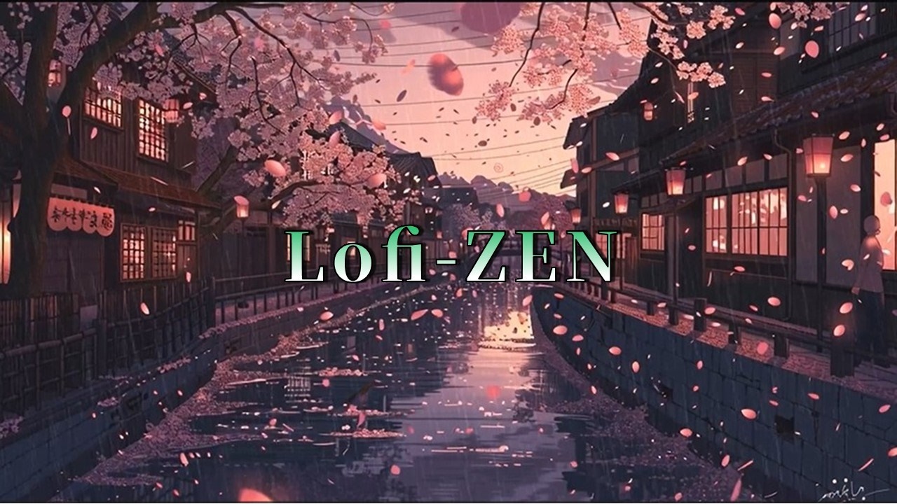 🌸 Rainy Sakura Night | Sunset Shower 夕立 | Meditation for Deep Focus Zen Lofi