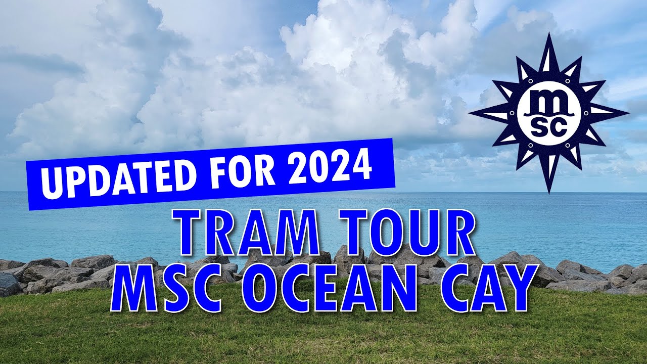 4K MSC Ocean Cay TRAM TOUR for September 2024 - Tropical Caribbean Island Plants