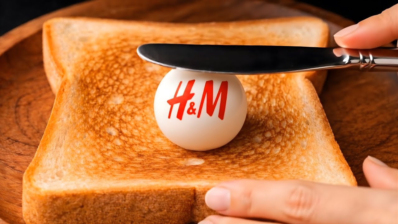 Spreading Popular Brand Logo On Bread Toast | Oddly Satisfying AI ASMR