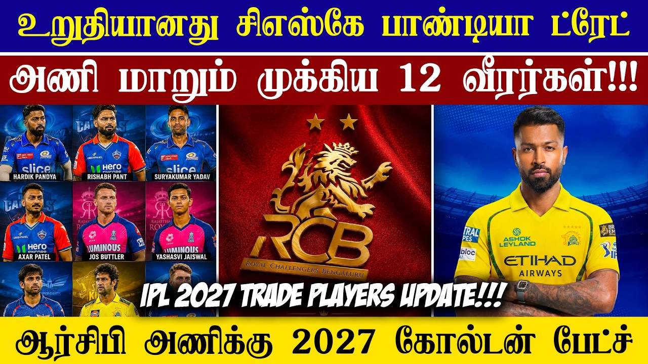 🔴LIVE : IPL 2027 Trade Players List😱| Hardik Pandya Trade Conformed🤩| CRICTIME |