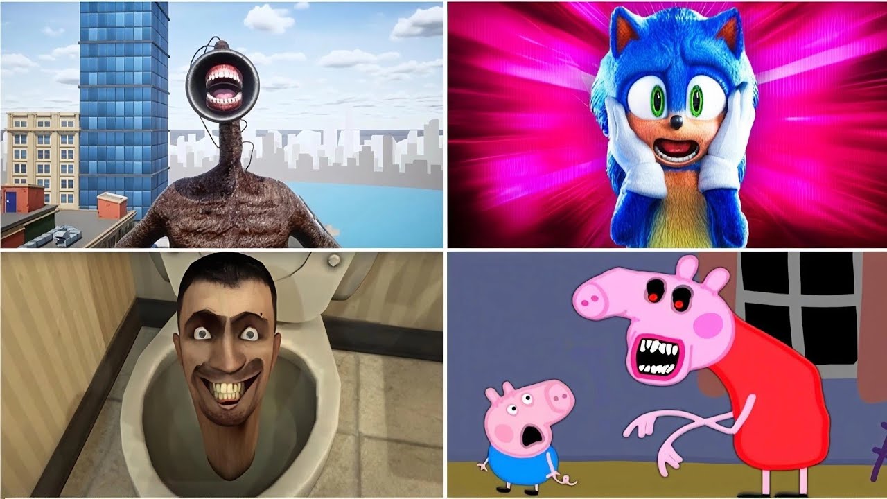 🎥Siren Head 🆚 Sonic.exe 🆚Skibidi toilet 🆚 Peppa pig. exe 🆚GALA DANCE 🎶