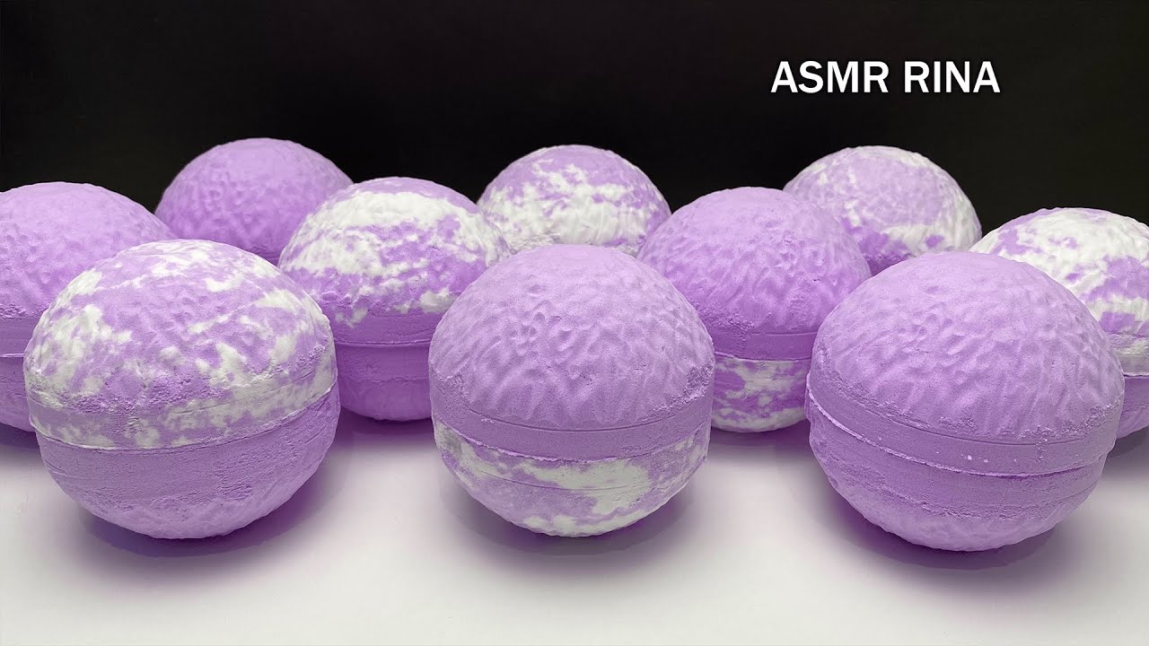 ASMR baking soda crunchy marble balls crush