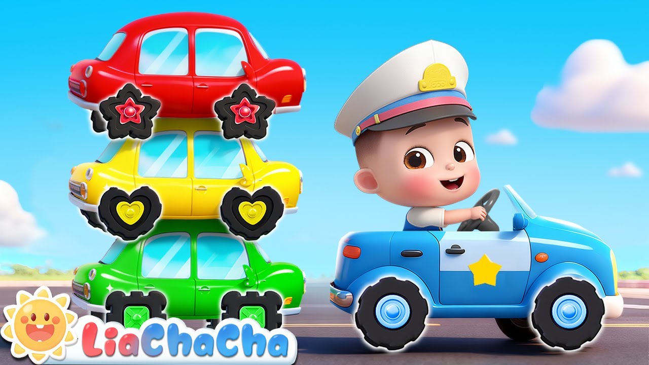 The Wheels on the Car | Learn Shapes Song | Nursery Rhymes & Kid Songs | LiaChaCha