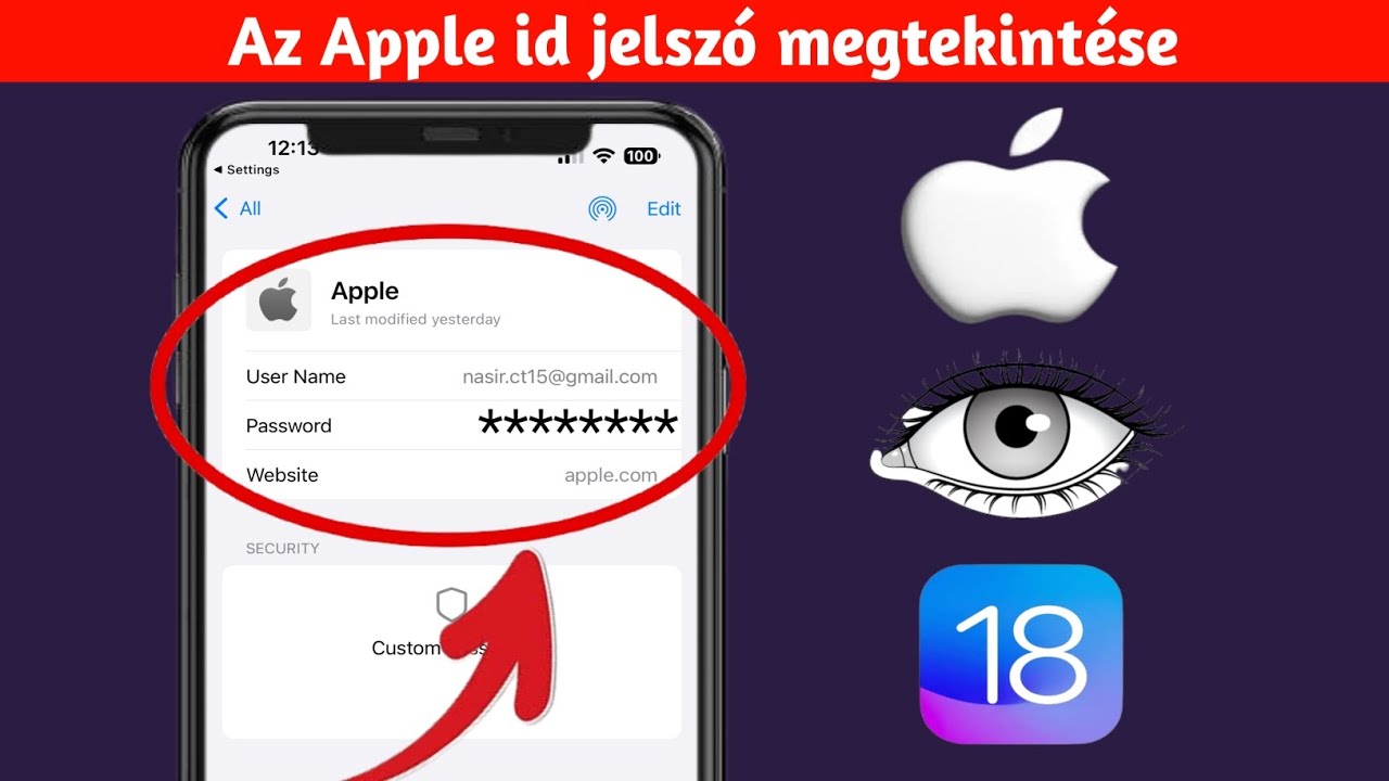 Apple ID jelszav&aacute;nak megtekint&eacute;se iPhone-on ||  Hogyan lehet megn&eacute;zni az Apple ID jelszav&aacute;t