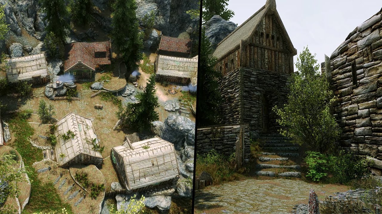 Skyrim LE Mods 2020 - The Great Town of Shor's Stone