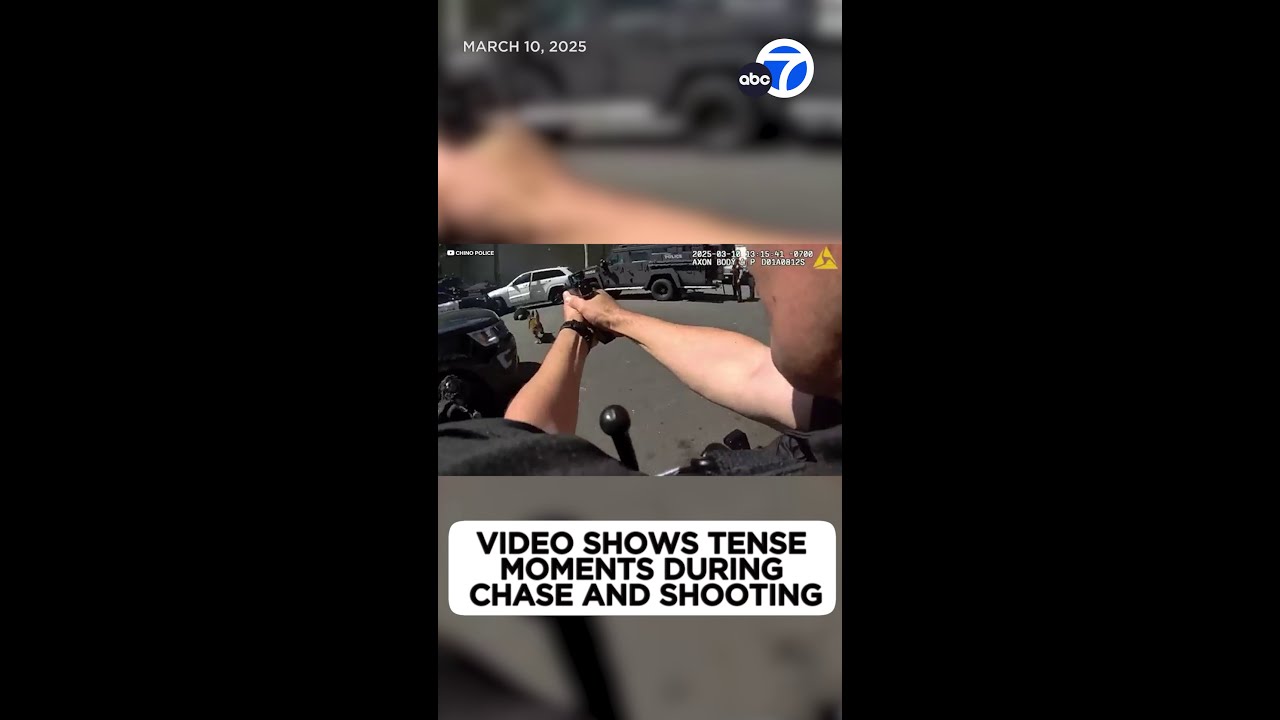 Video shows tense moments during chase, shooting in Inland Empire