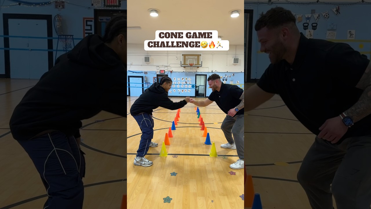 Cone Game Challenge&hellip; hard to beat a PE teacher 😏🔥🏃&zwj;♂️ #explore #funny #peteacher #game