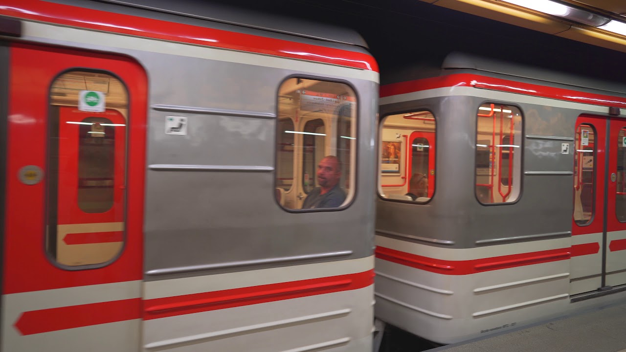 Czech Republic, Prague, metro night ride from Palmovka to Invalidovna