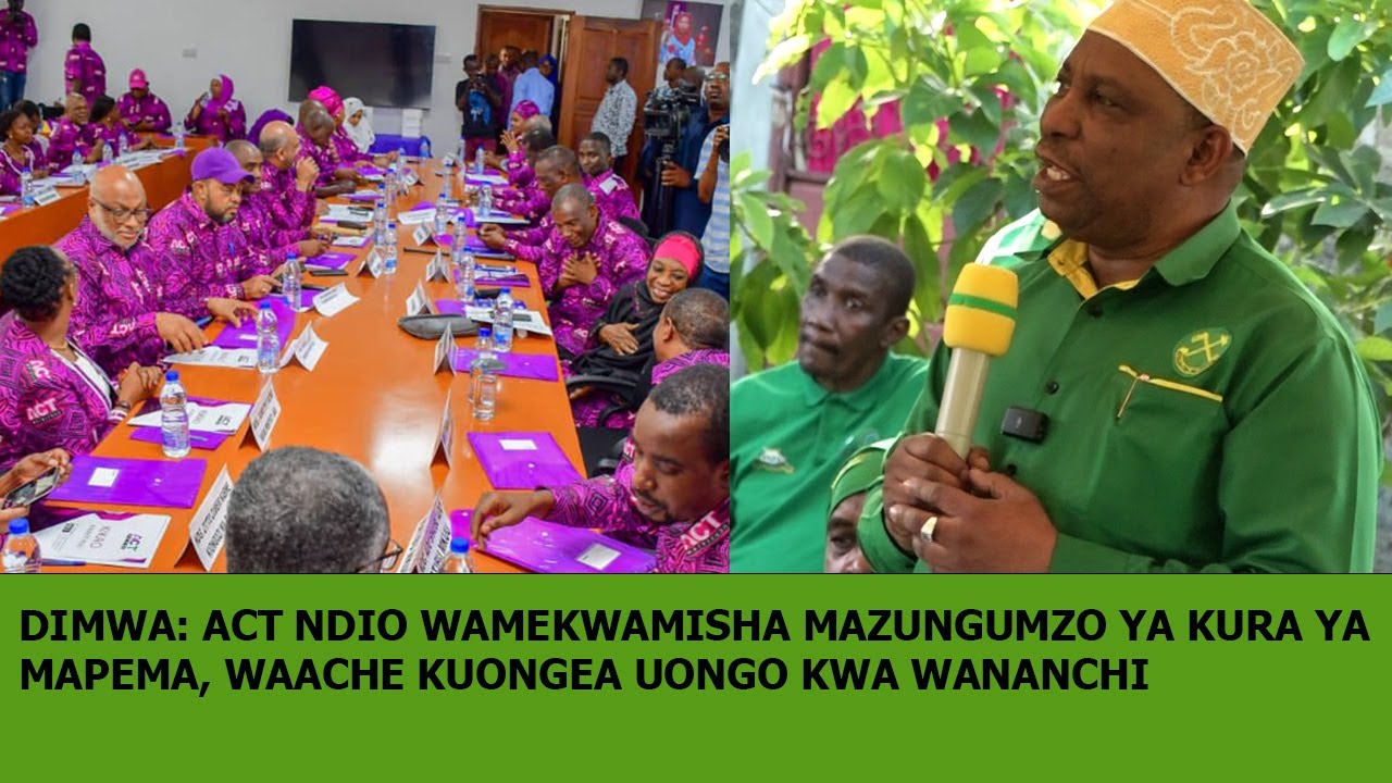 ACT WAZALENDO WAMEKIMBIA MAZUNGUMZO YA KURA YA MAPEMA, WASIPINDISHE UKWELI KWA WANANCHI :NAIBU DIMWA