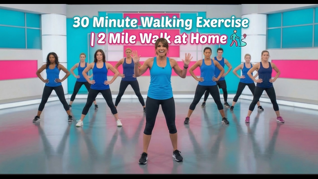 30 Minute Walking Cardio Workout | 2 Mile Walk at Home EP10
