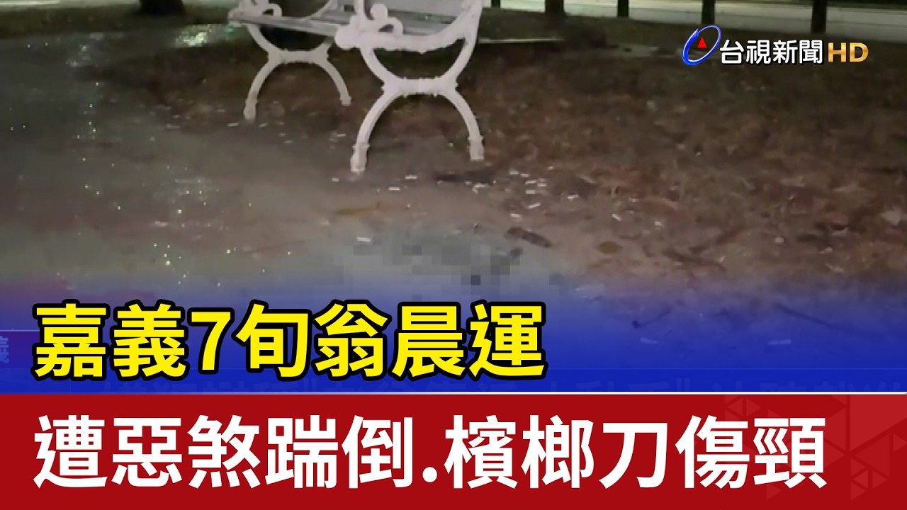 嘉義7旬翁晨運 遭惡煞踹倒.檳榔刀傷頸