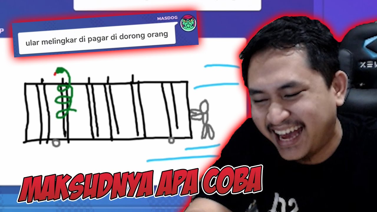 Ular Didorong Pagar Melingkar Diatas Orang - Gartic Phone #3