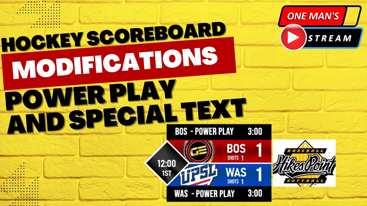 Hockey Graphic Additions: Power Play and Special Text | One Man's Stream EP64  |  vMix & vMix UTC