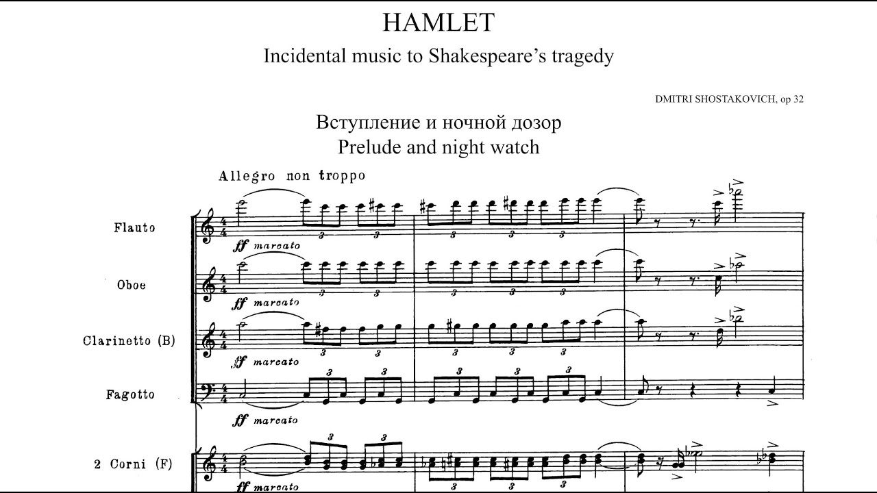 [Score] Shostakovich - Incidental music to the play 