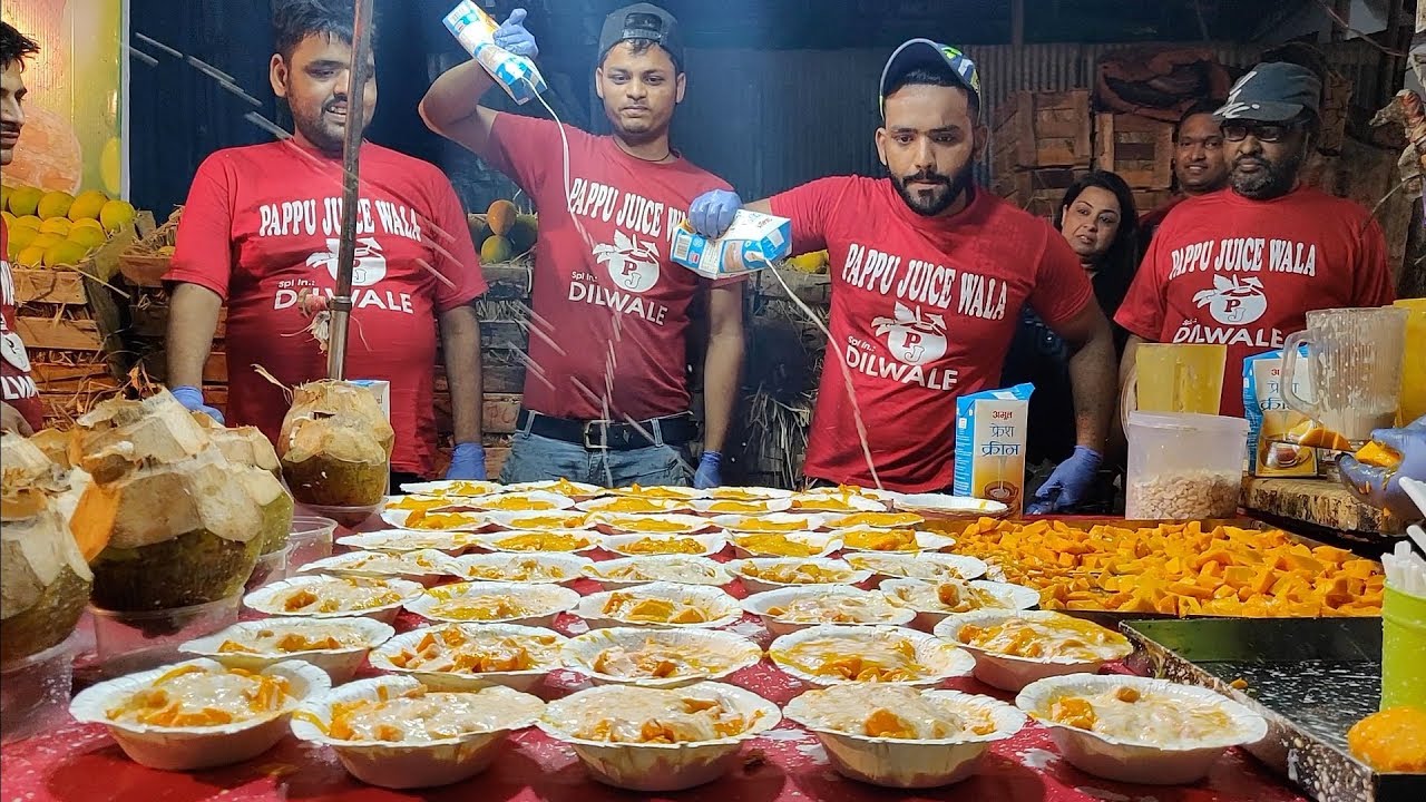KING of MANGO CREAM | Epic Shower of Cream | Indian Street Food