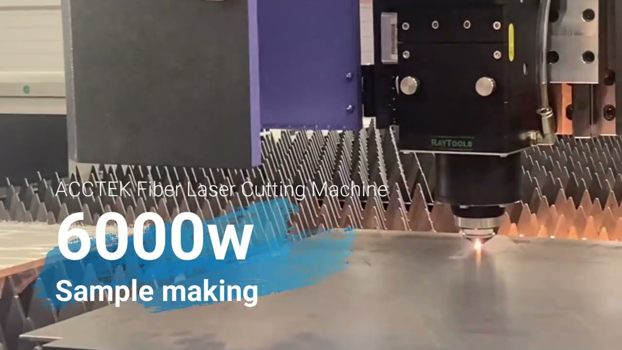 【AKJ1530F】Acctek 6000w fiber laser cutting machine Carbon Steel sample cutting