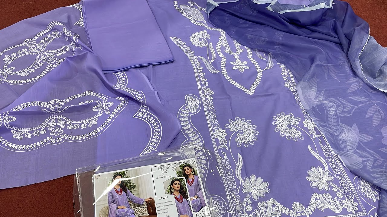 Zara shah Jahan -Maria b -Mix brand 3PC Designer suits |Luxury Embroidered 3Pc unstitched suits | 