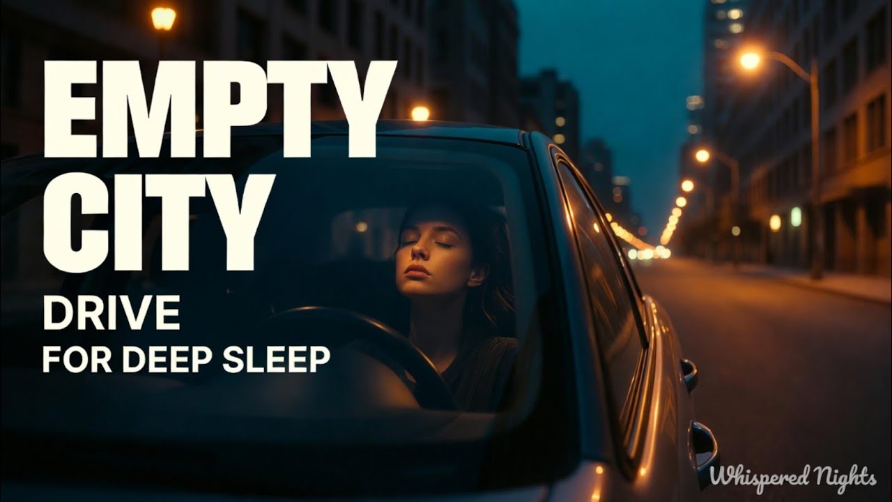 Empty City Drive at Night 🌃 Calm Urban Ambience for Deep Sleep