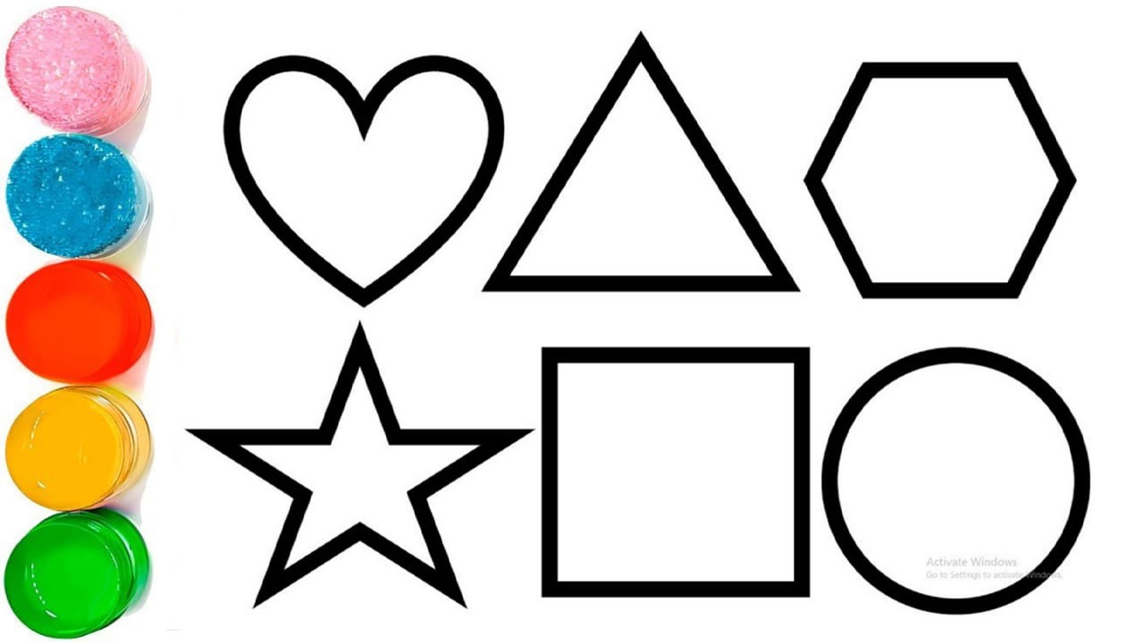 Shapes drawing for kids, Learn 2d shapes, colors for toddlers | Preschool Learning part - 225