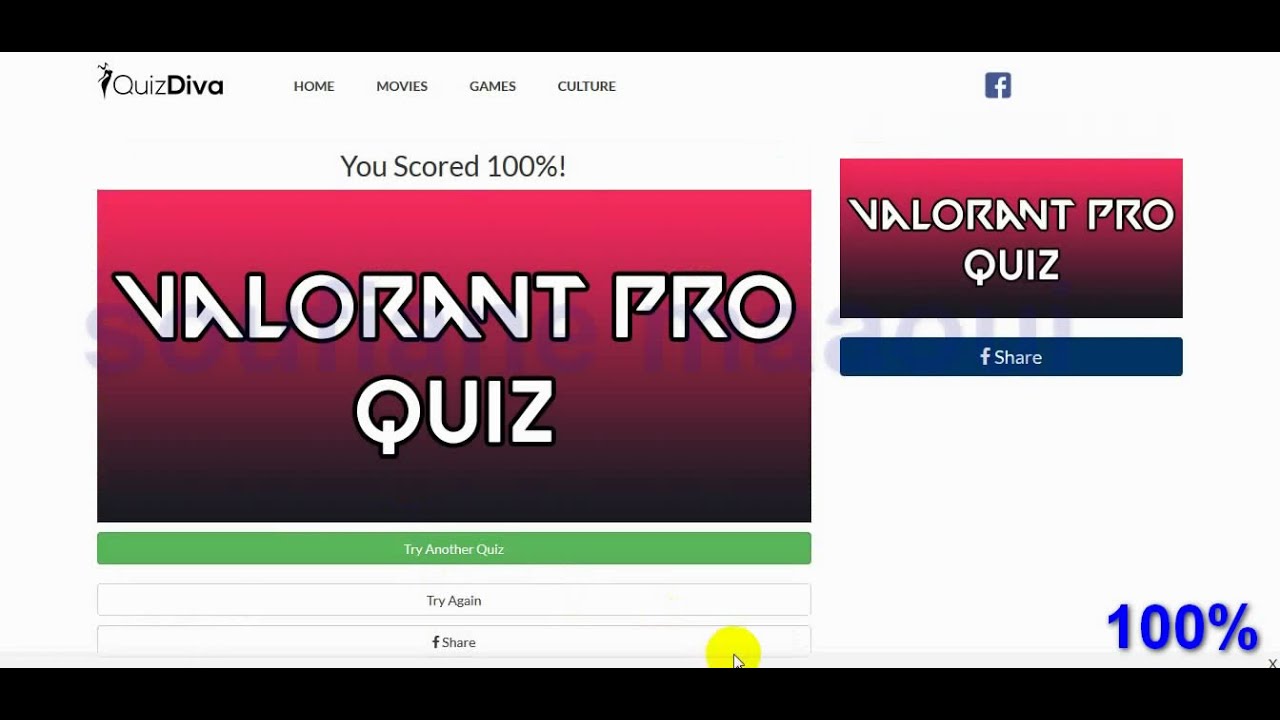 Valorant Pro Quiz Answers 100%