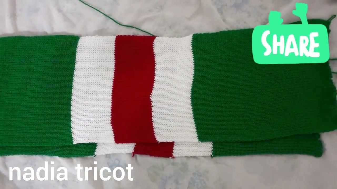 طريقة عمل وشاح 🧣 رجالي على مكينة باساب 👍👍