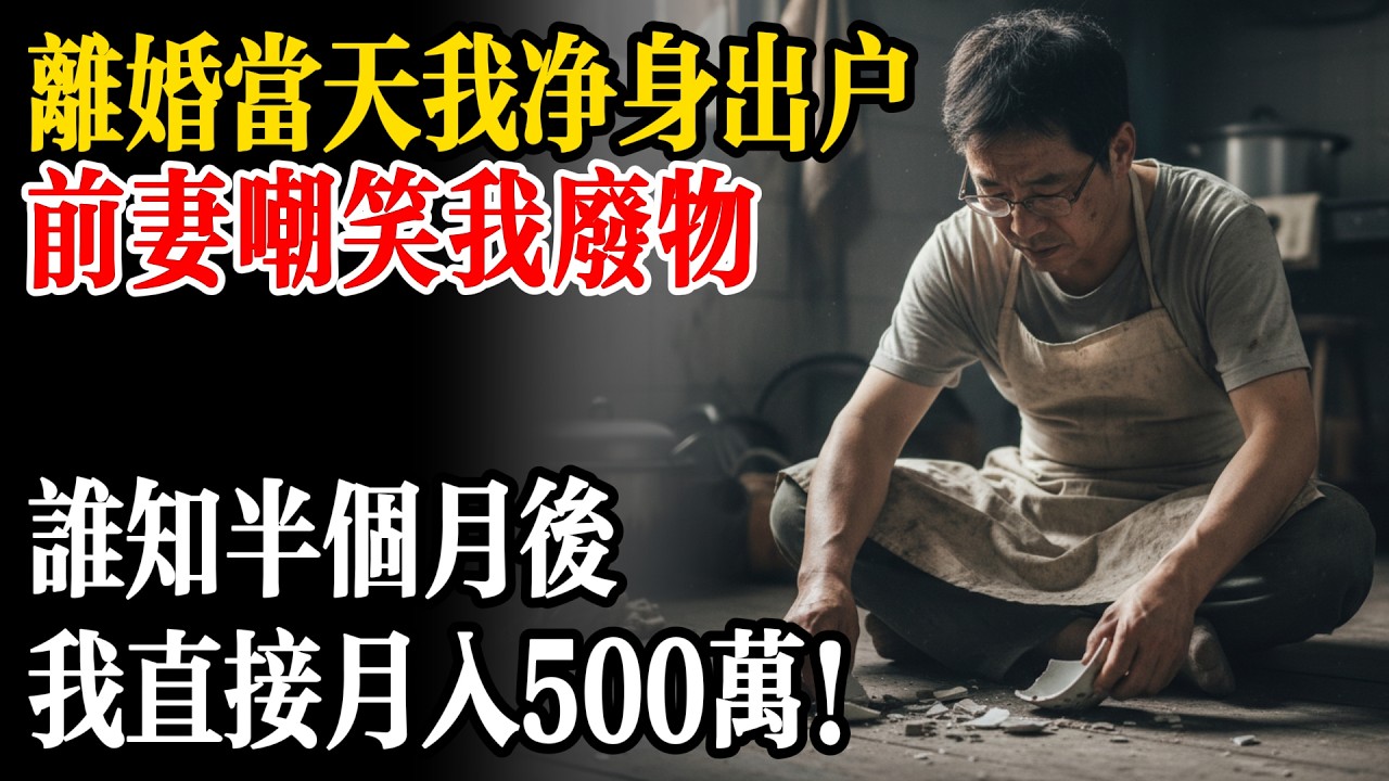 離婚當天我淨身出戶，前妻嘲笑我是只會煮麵的廢物，誰知15天後我直接月入500萬！