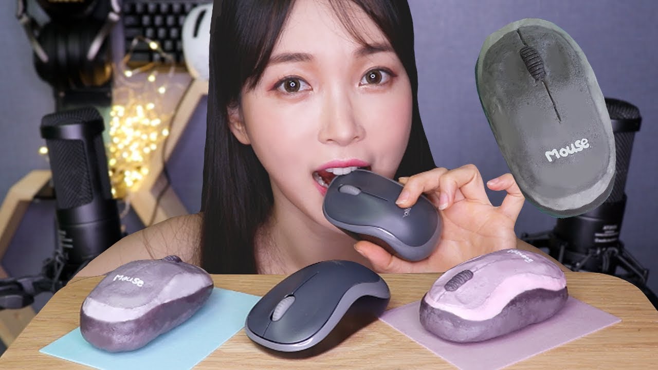 ASMR 딸깍 클릭 마우스 먹방! 사무실에서 부장님 몰래 먹는 간식