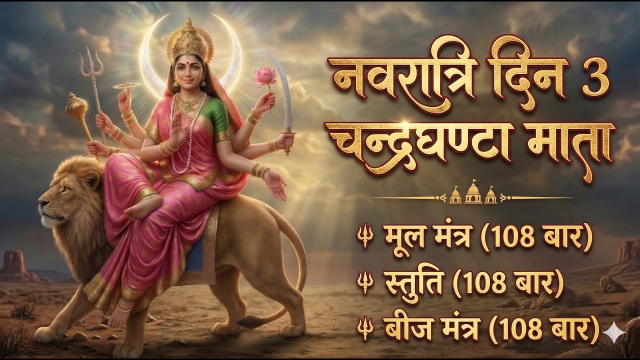 Navratri Day 3: Stop Overthinking & Build Inner Strength | Maa Chandraghanta Mantras 108 Times