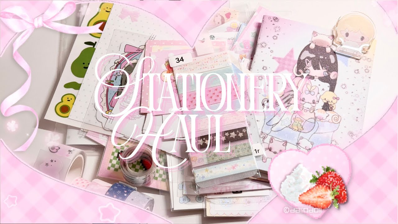 COLLECTIVE STATIONERY HAUL ૮ ྀིᴗ͈ . ᴗ͈ ྀིა 🛍️ stickers, washi tapes, new journal etc