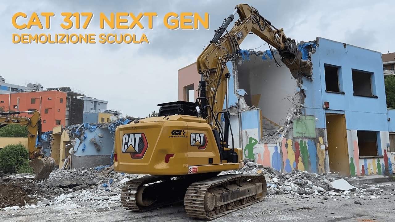 CATERPILLAR 317 NEXT GEN IN DEMOLIZIONE - 4K #cat #caterpillar #demolition #asmr