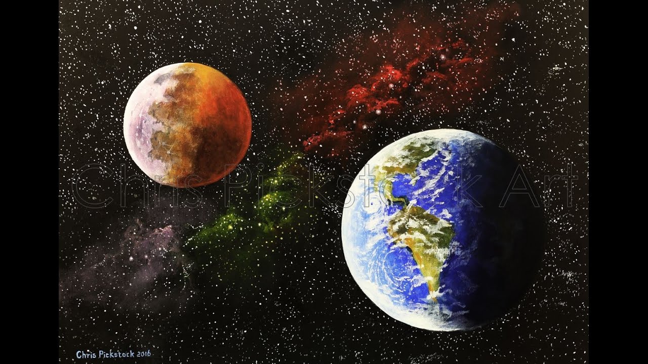#5 Acrylic Space Painting Time Lapse | Chris Pickstock Art