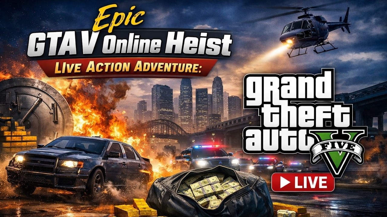 GTA 5 Online LIVE 🔴 | खतरनाक Heists, Crazy Police Chase और Full Action Gameplay
