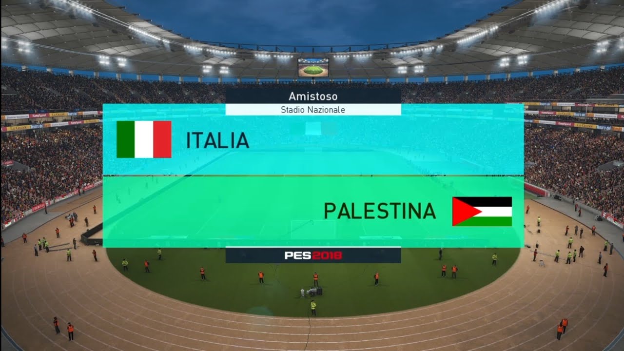 Pes 2018 PS4 Gameplay Italia vd Palestina *amistoso ínternacional*