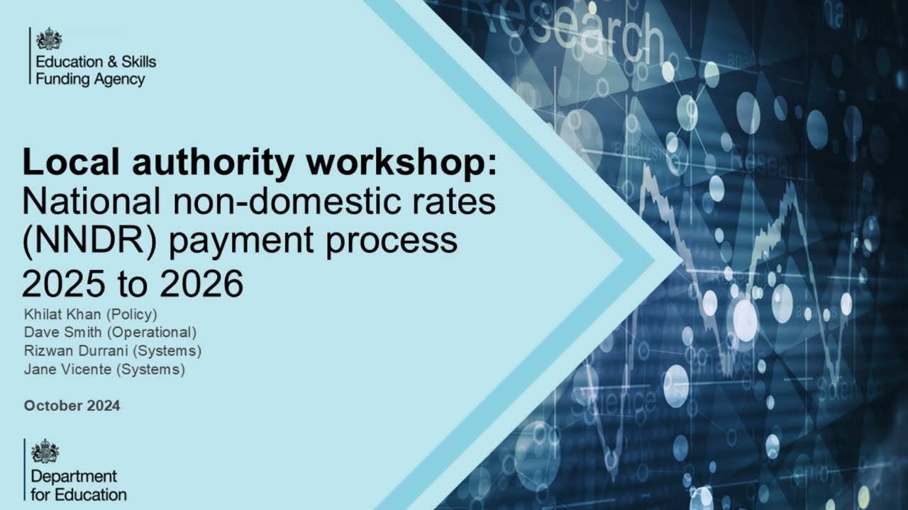 National non-domestic rates (NNDR) payment process webinar for billing authorities 14 October 2024
