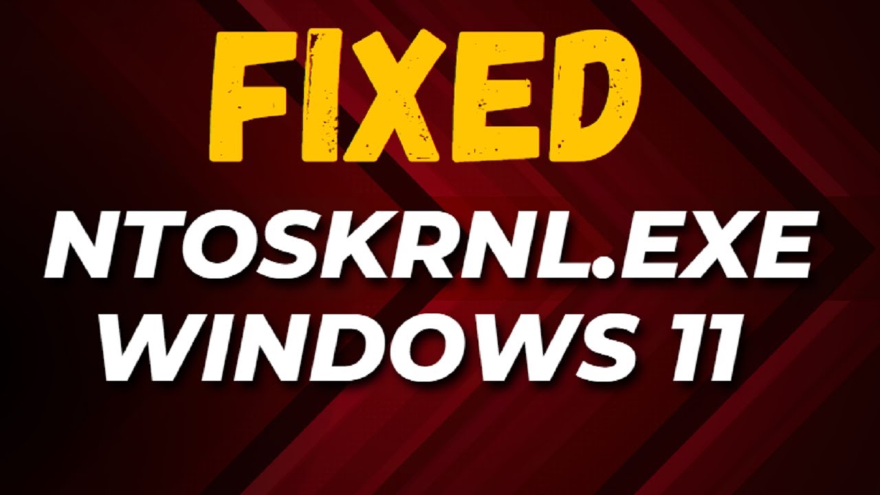 Как исправить ntoskrnl.exe в Windows 11