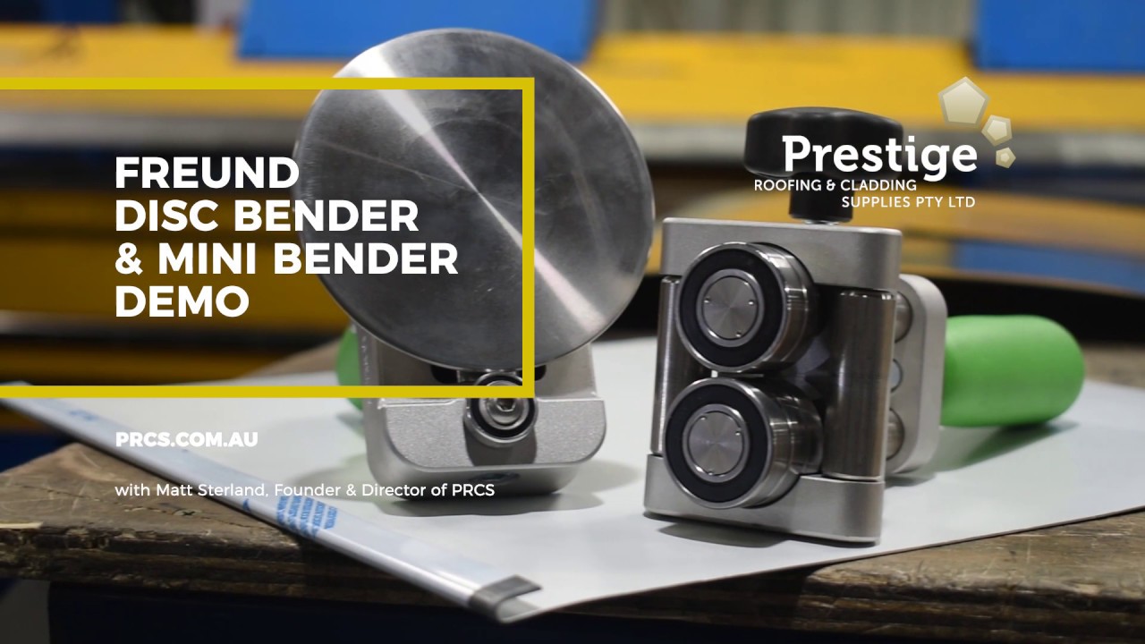 Freund Disc Bender Demo for Metal Roofing & Cladding