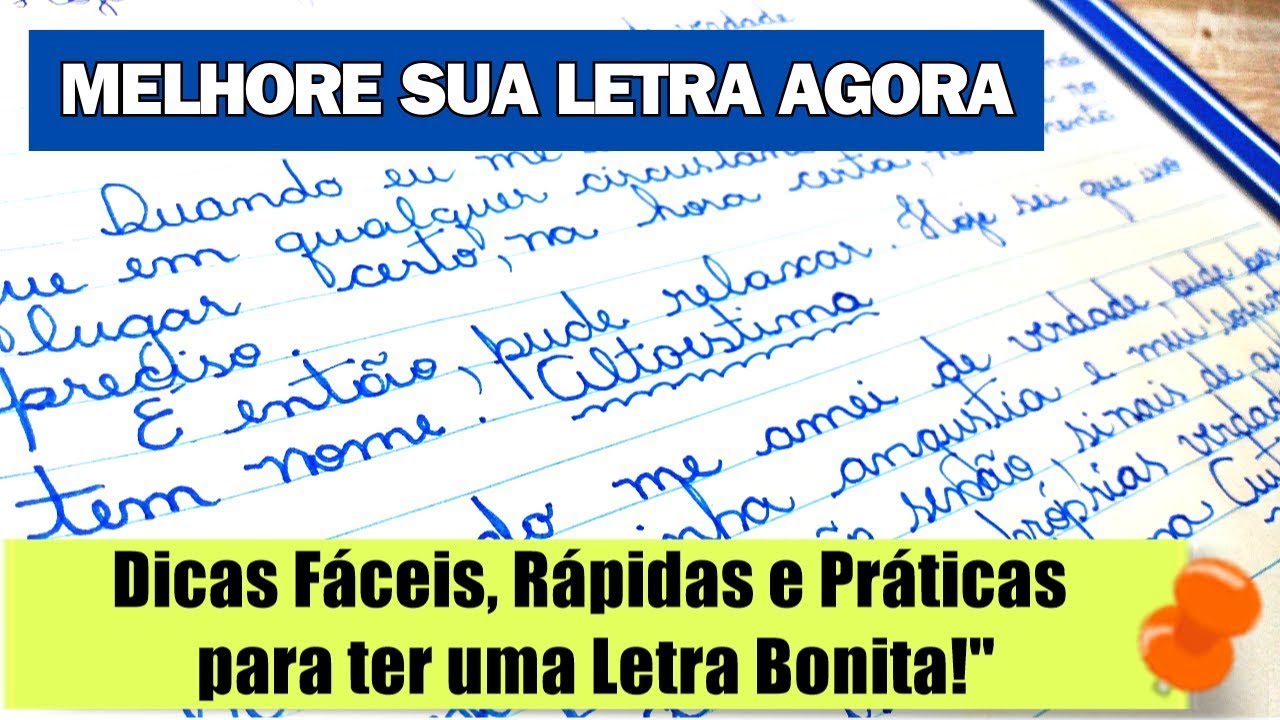 Como Ter Uma LETRA BONITA l Dicas FÁCEIS  RÁPIDAS