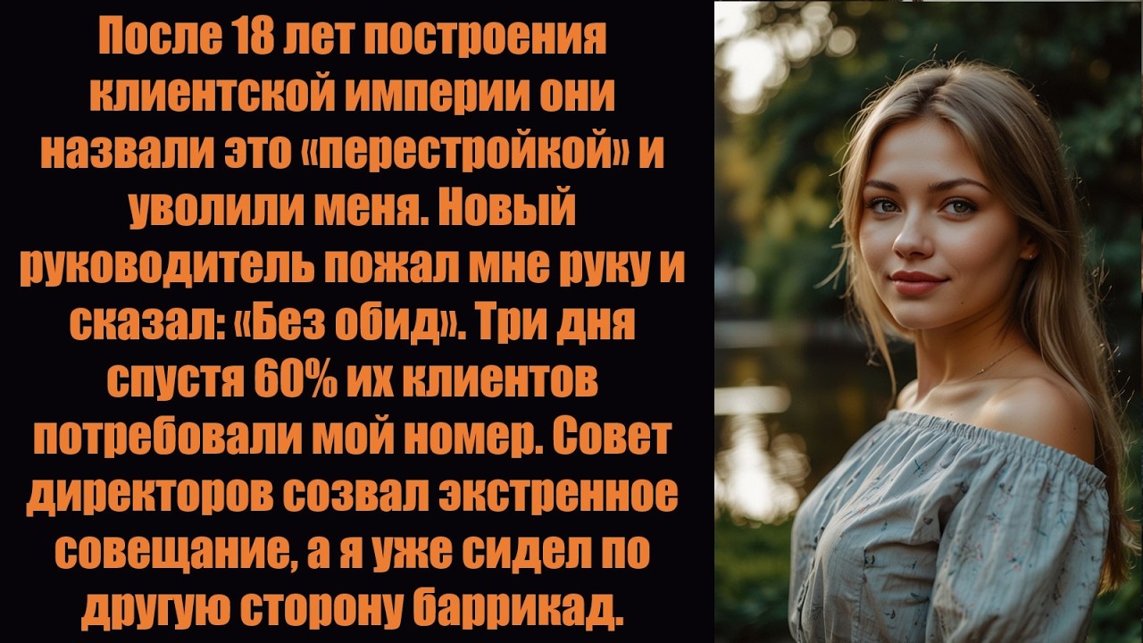 Меня уволили после 18 лет работы — я перешел к их конкурентам, и все крупные клиенты последовали ..