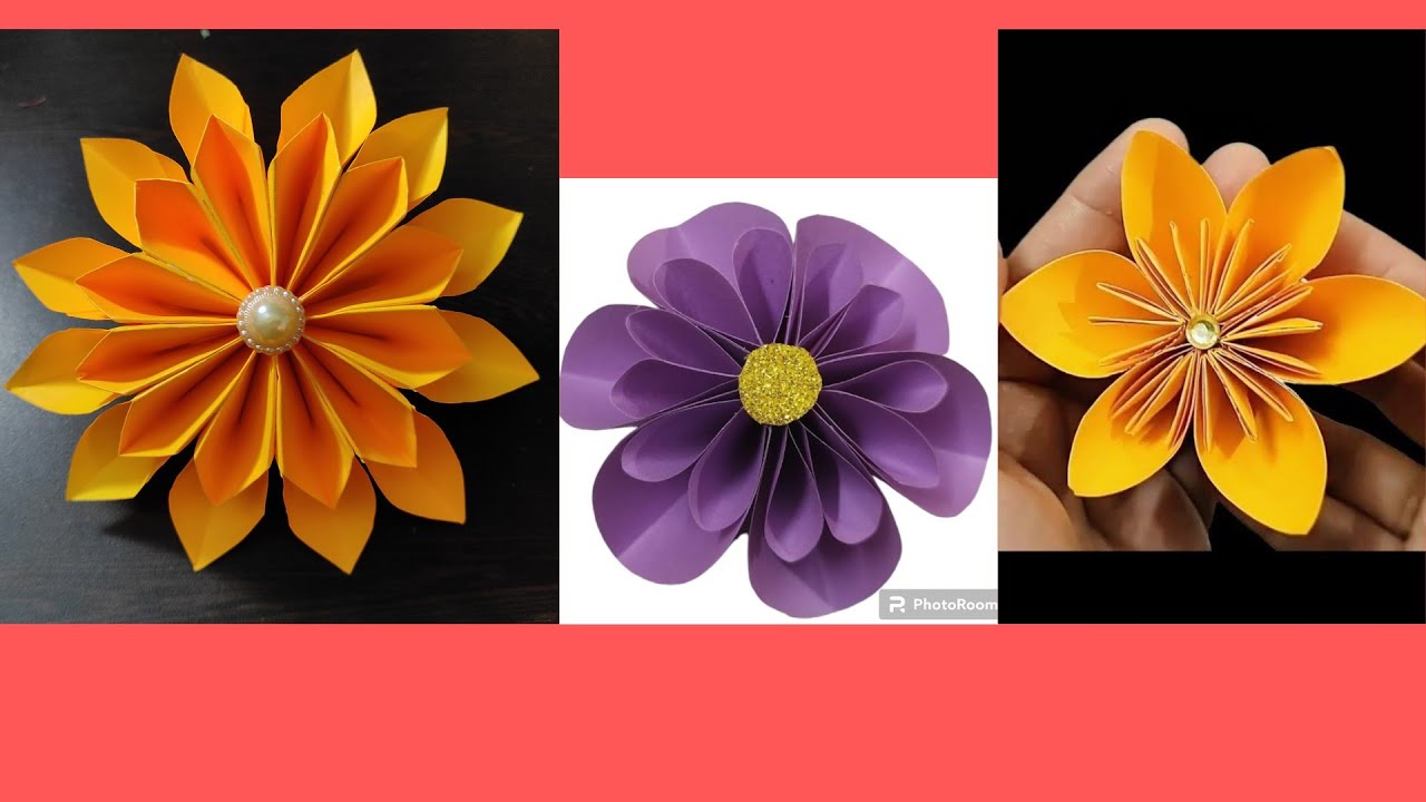 Easy Paper Flower Making Craft | How To Make Paper Flower | Beautiful Paper Flower Making Idea