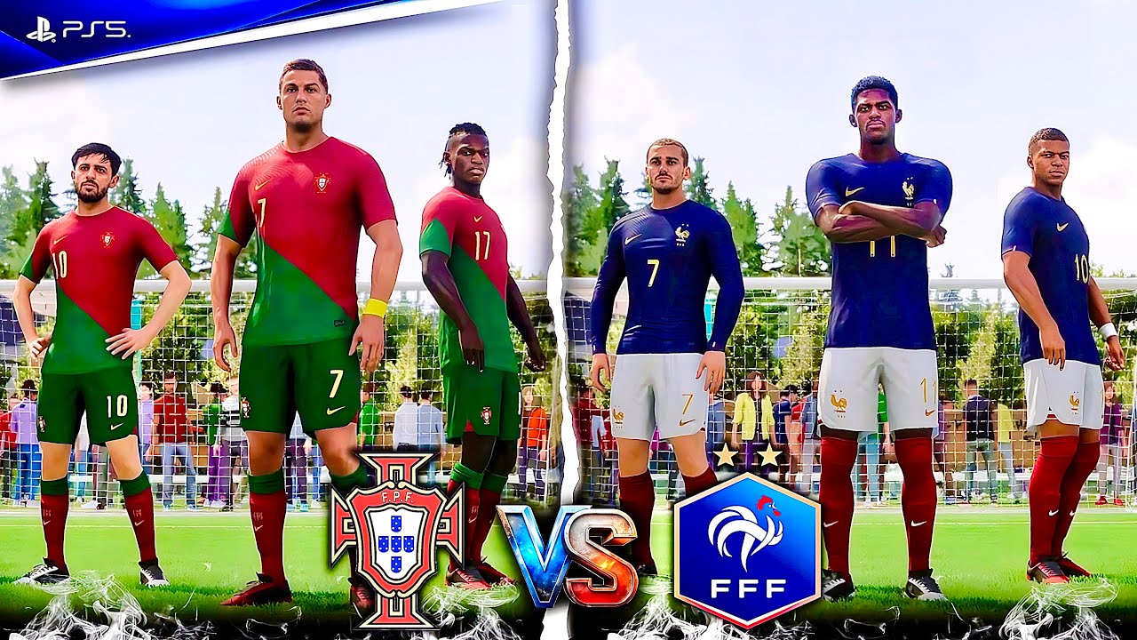 PORTUGAL vs FRANCE - RONALDO, MBAPPE, DEMBELE, FERNANDES ALL STARS l FIFA VOLTA PS5