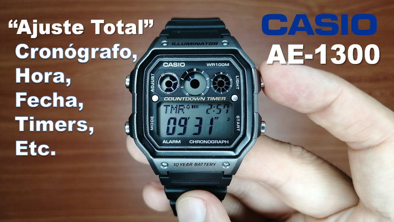 Cómo Ajustar TODAS las Funciones de un CASIO AE-1300WH Timers, Hora, Fecha, Alarma Etc.