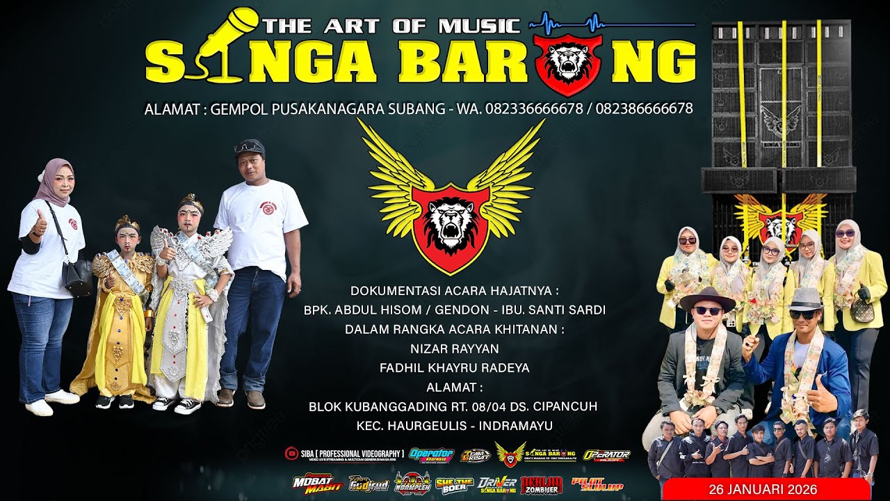 SINGA BARONG II UNYU - UNYU VOC. LEE HIEN II 26 JANUARI 2026 II CIPANCU