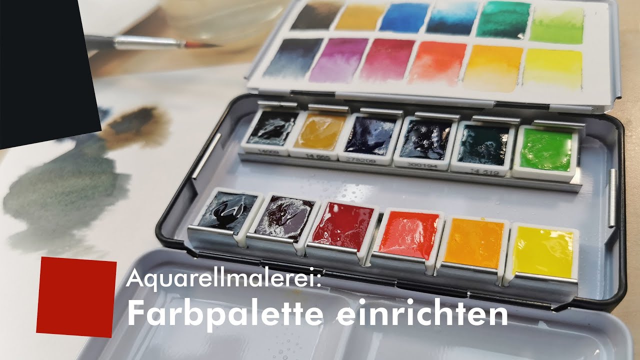 Aquarellmalerei: Farbpalette einrichten