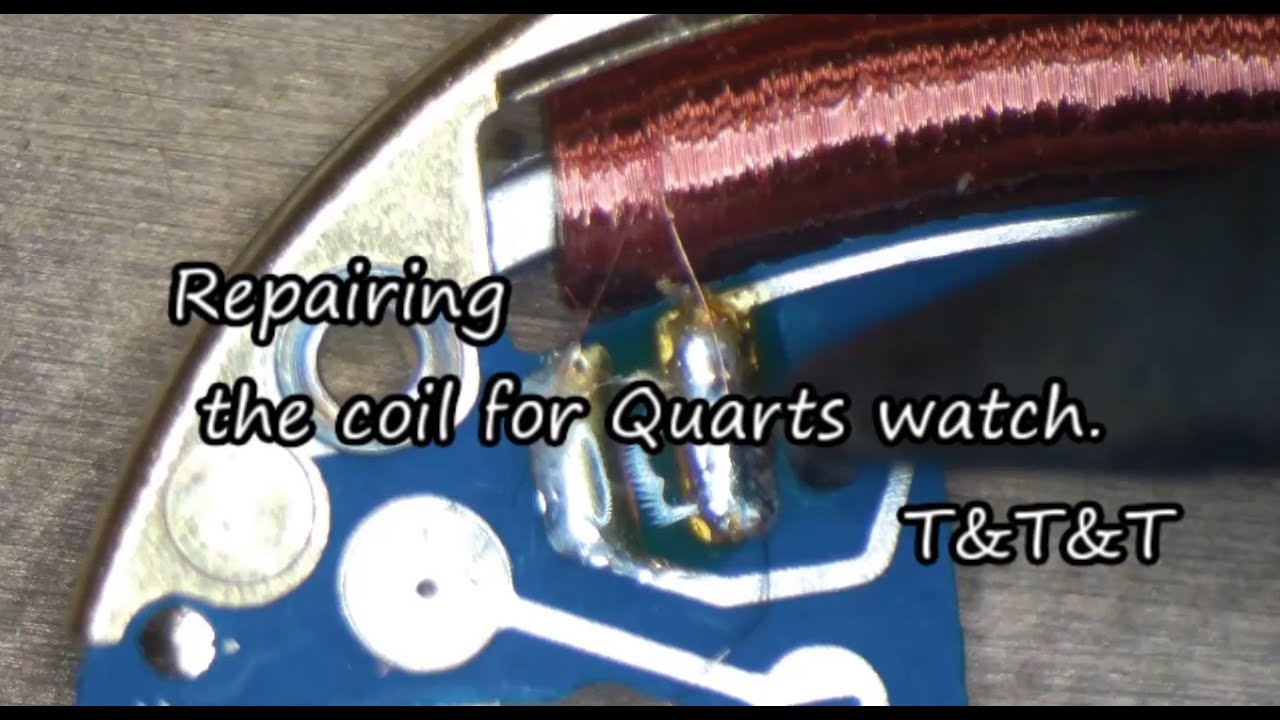 Repairing a coil block (quarts watch) コイル切れ修理