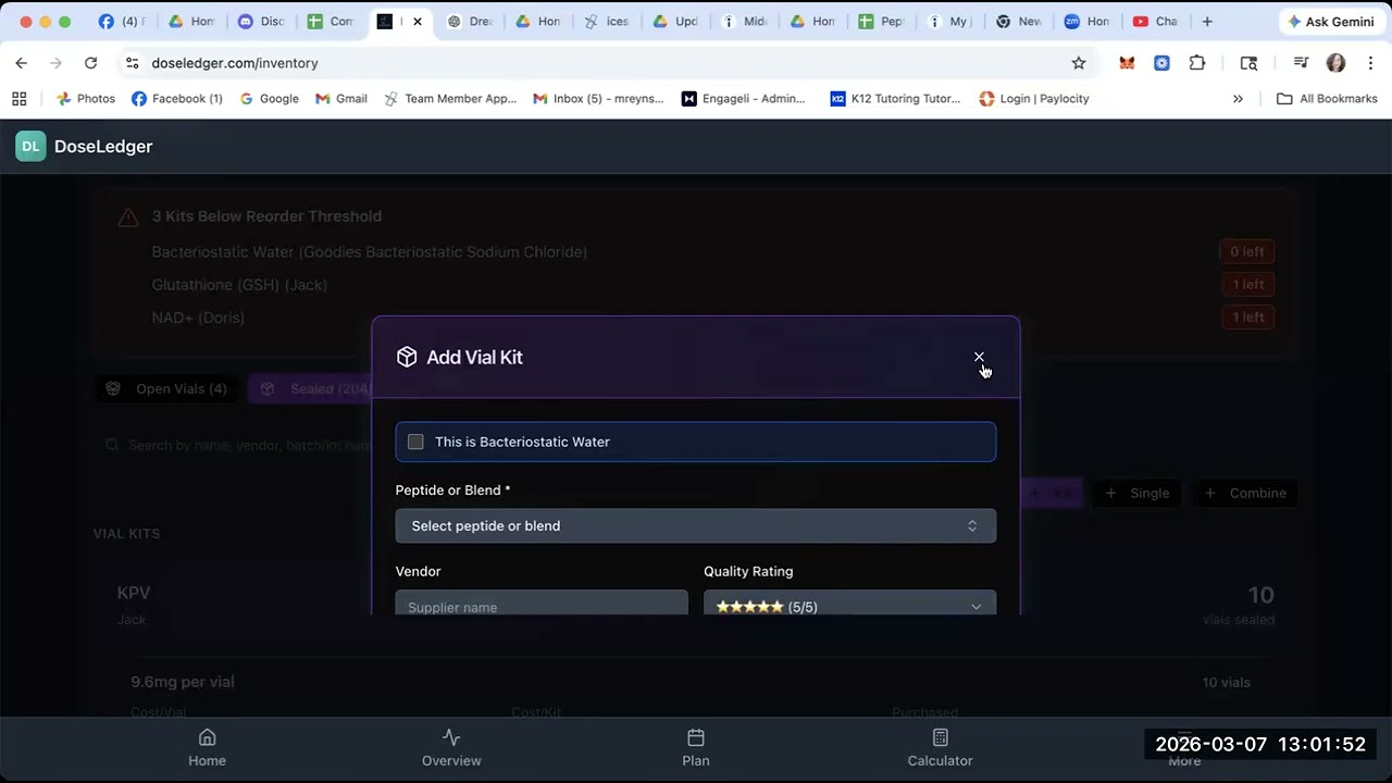 Entering  Additional Inventory - Doseledger Training